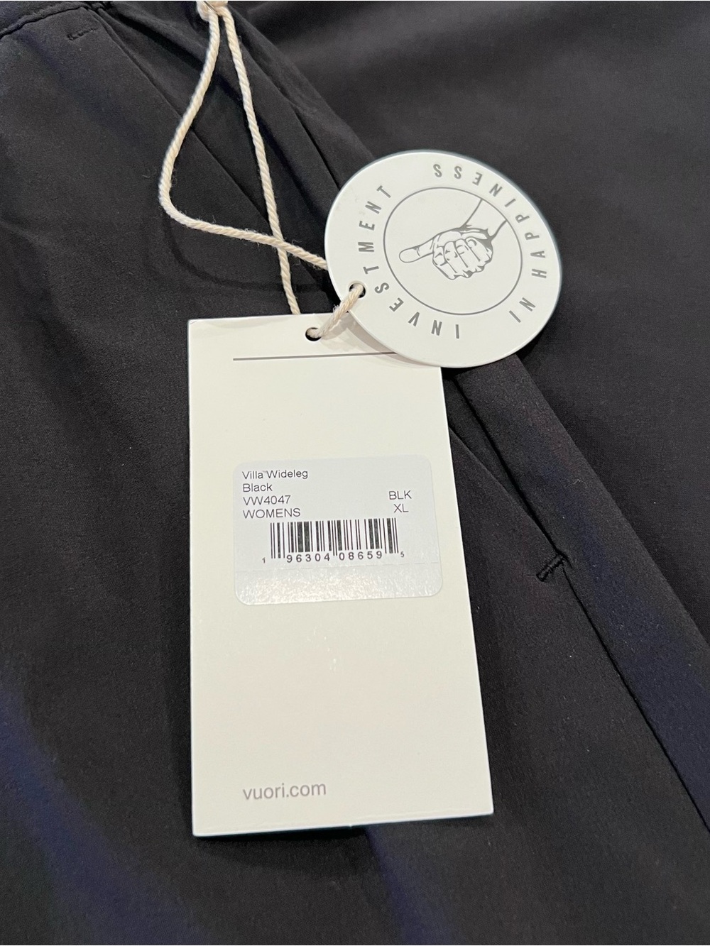 Vuori Villa Wideleg Pant Black NWT Women’s Size XL VW4047 Wide Leg $128 Silky - Picture 9 of 16